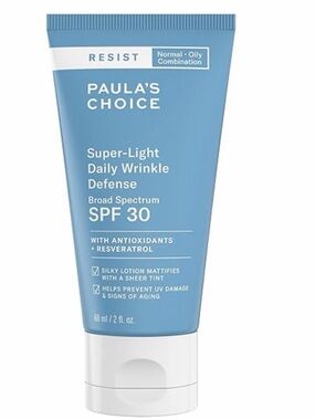 Paula's Choice Super-Light Daily Wrinkle Defense SPF 30 - Light Blue Tube